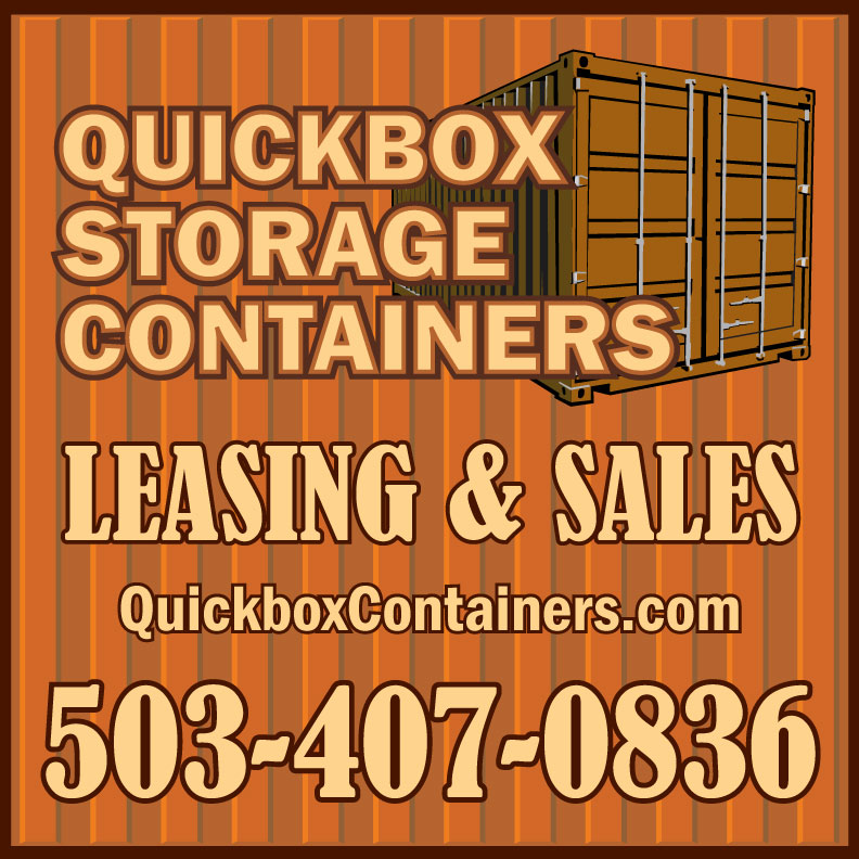 Company logo for QuickBoxStorage Containers located in Portland, Oregon.